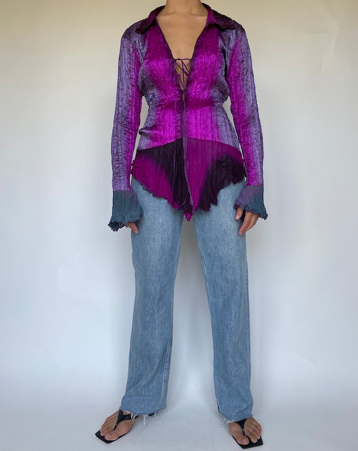 VINTAGE MULTI-COLORED BLOUSE 3399