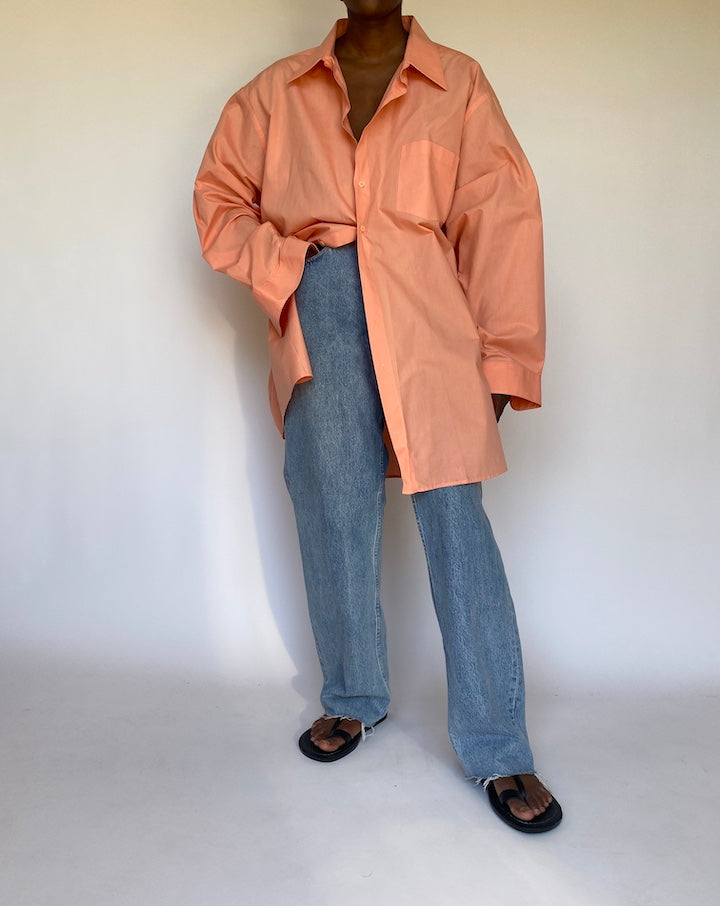 VINTAGE ORANGE OVERSIZED LONG SLEEVE SHIRT 3735