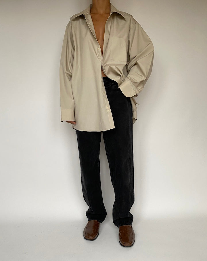 VINTAGE OVERSIZED BEIGE SHIRT 1617