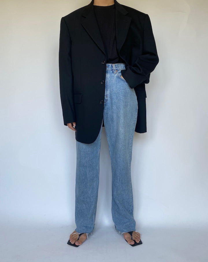 VINTAGE OVERSIZED BLACK BLAZER 3445