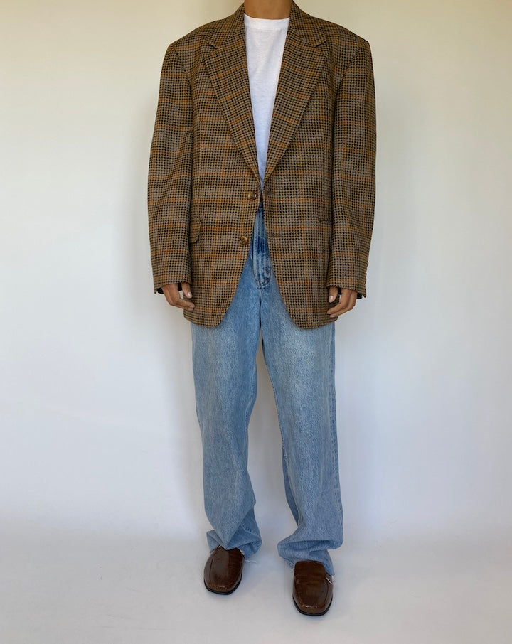 VINTAGE OVERSIZED HOUNDSTOOTH BLAZER 1583