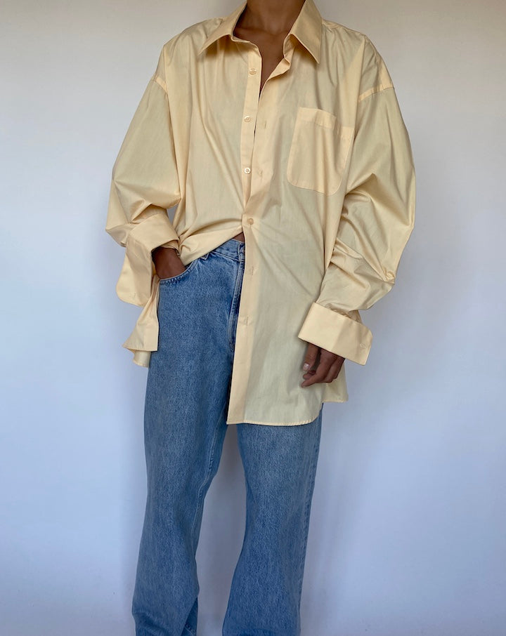 VINTAGE OVERSIZED LIGHT YELLOW SHIRT 1547
