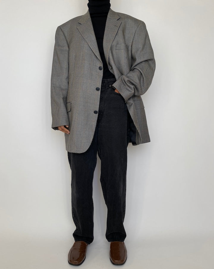 VINTAGE OVERSIZED SILK AND WOOL BLAZER 1683