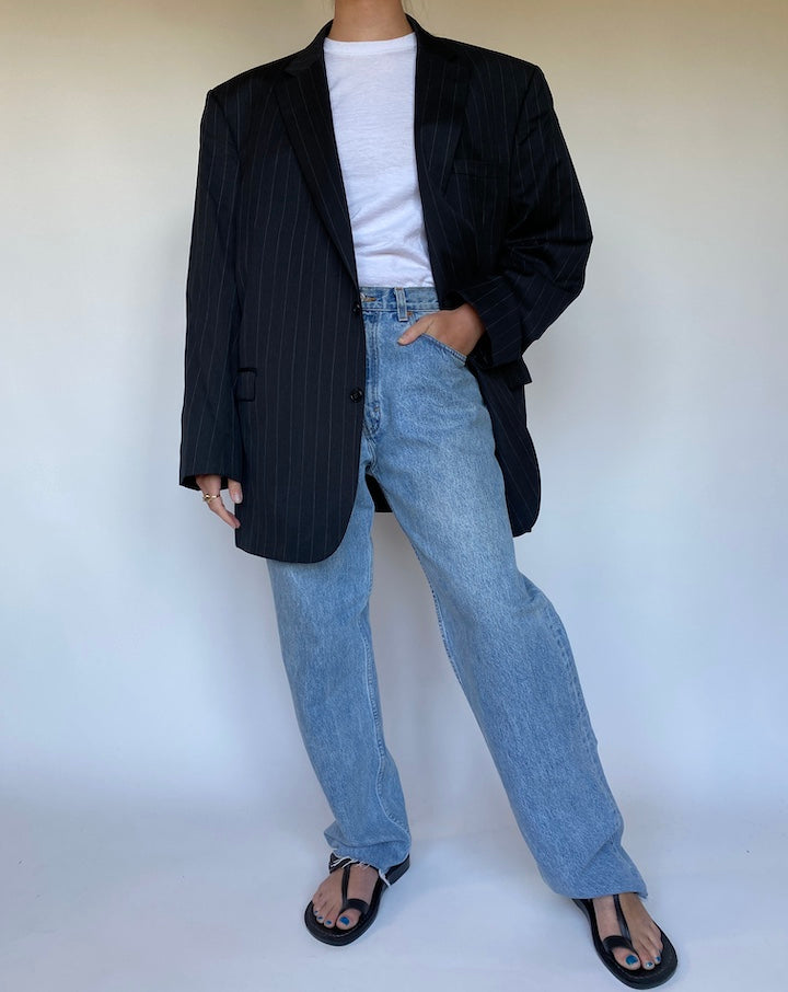 VINTAGE PINSTRIPED BLAZER 3096