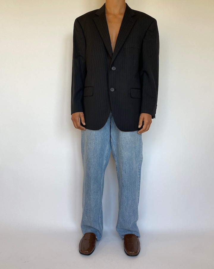 VINTAGE PINSTRIPED WOOL BLAZER 1670