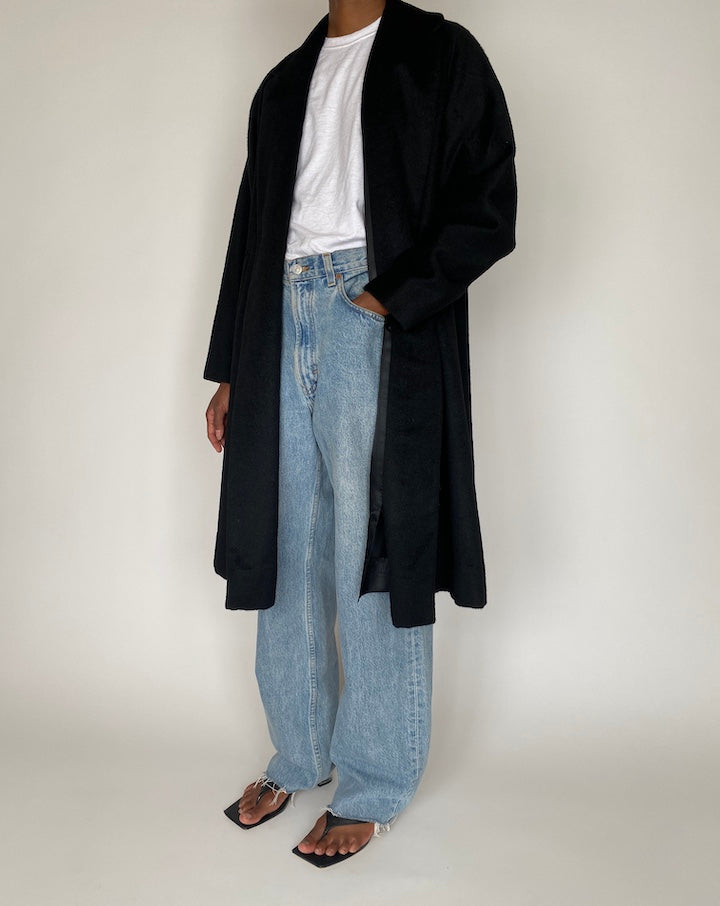 VINTAGE BLACK LONG COAT 1432