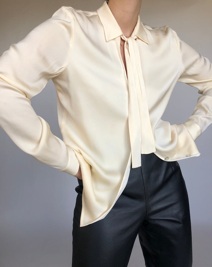 VINTAGE SILK TIE BLOUSE 311
