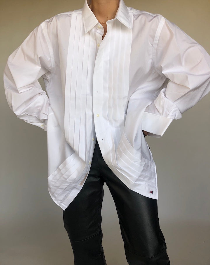 VINTAGE OVERSIZED PLEATED SHIRT 309