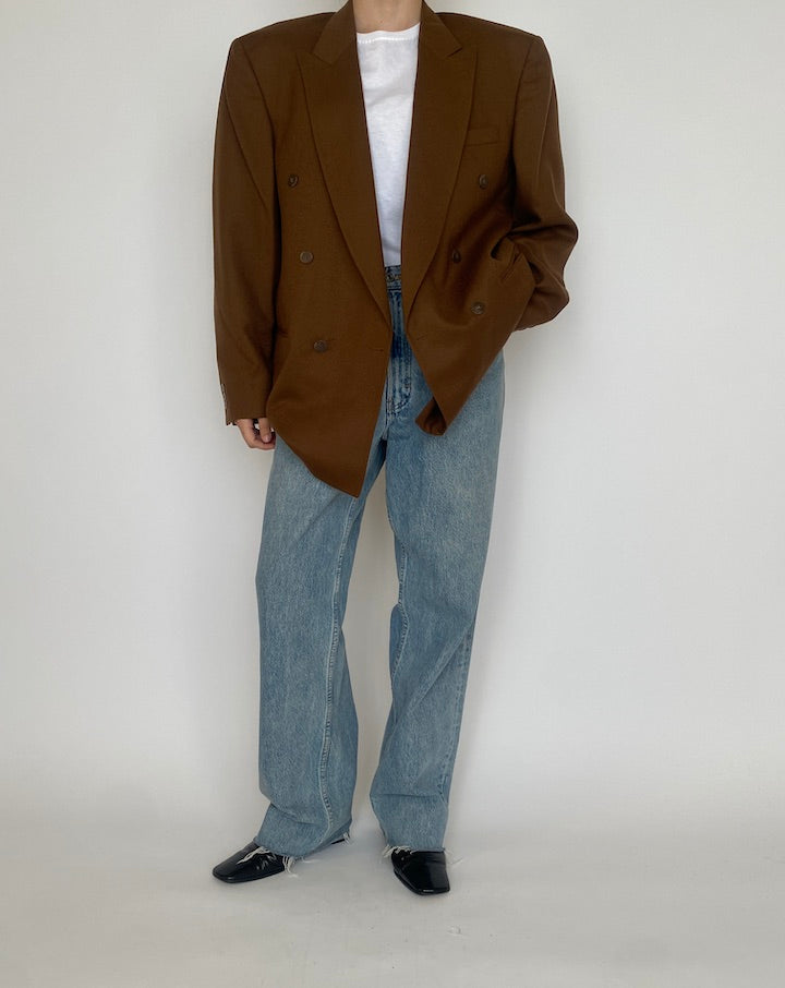 VINTAGE BROWN OVERSIZED BLAZER 4326