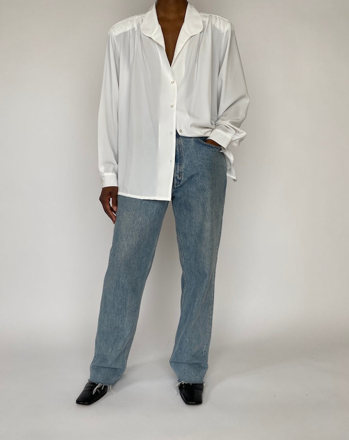 VINTAGE WHITE BLOUSE 4557