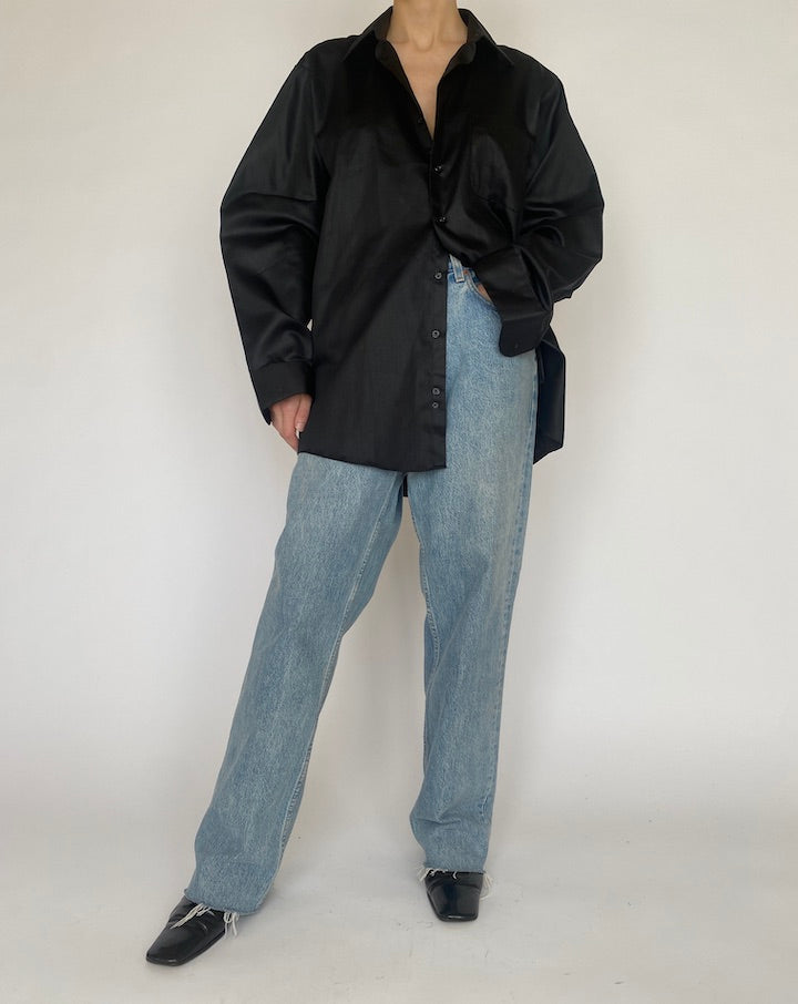 VINTAGE OVERSIZED BLACK SHIRT 4725