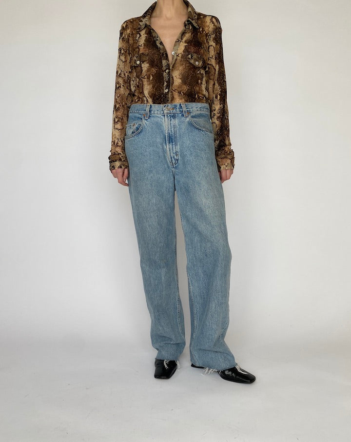 VINTAGE ANIMAL PRINTED BLOUSE 4769