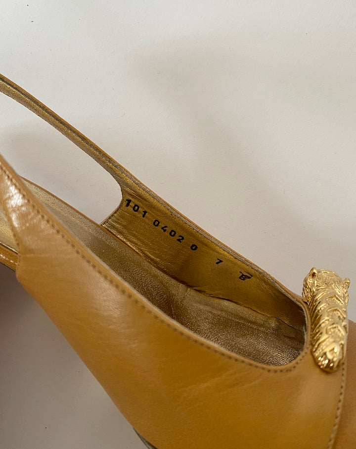 Vintage Gucci Slingback Leather Pump 4508