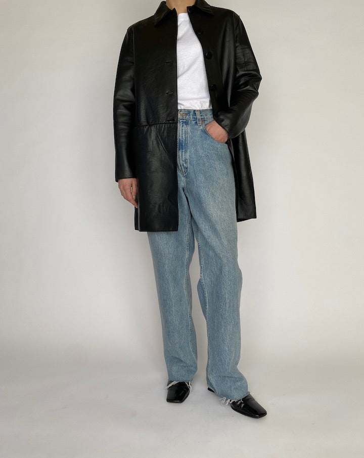 VINTAGE BLACK LEATHER JACKET 4812