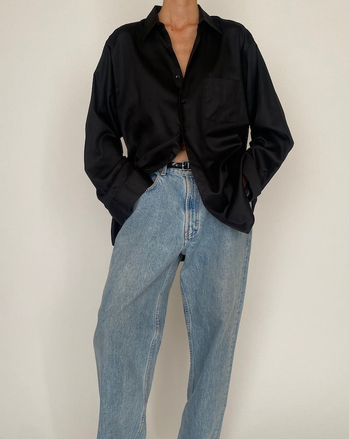 Vintage Oversized Black Shirt 5253