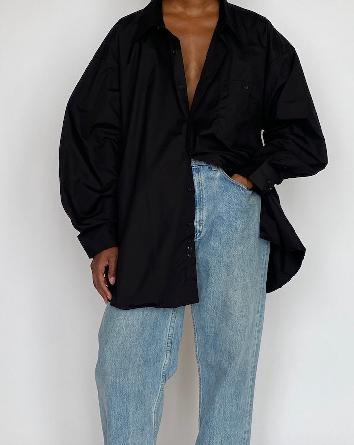 Vintage Black Oversized Shirt 5135