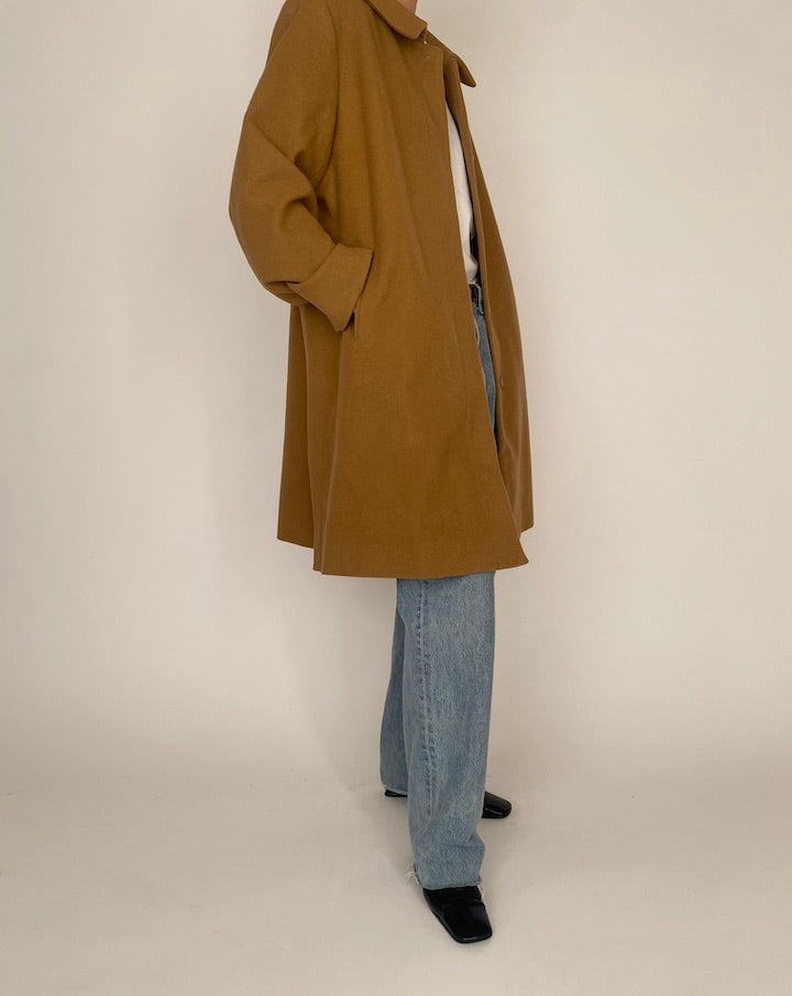 Vintage Long Camel Colored Coat 5267