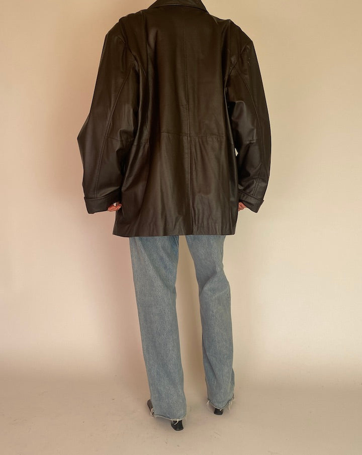 VINTAGE BROWN LEATHER JACKET 4776