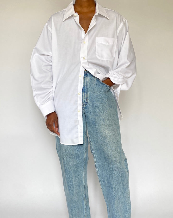 VINTAGE WHITE RALPH LAUREN SHIRT 4891