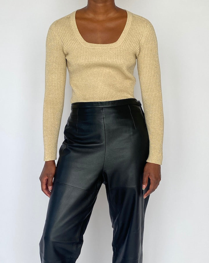 VINTAGE GOLD LONG-SLEEVE TOP 4220