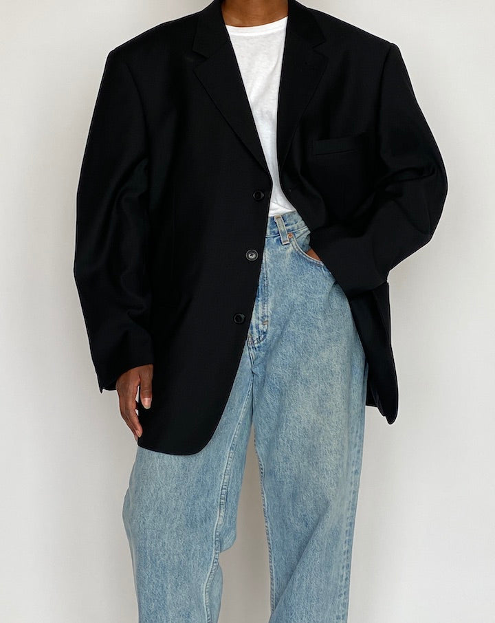 VINTAGE BLACK GIORGIO FERARRO BLAZER 5125