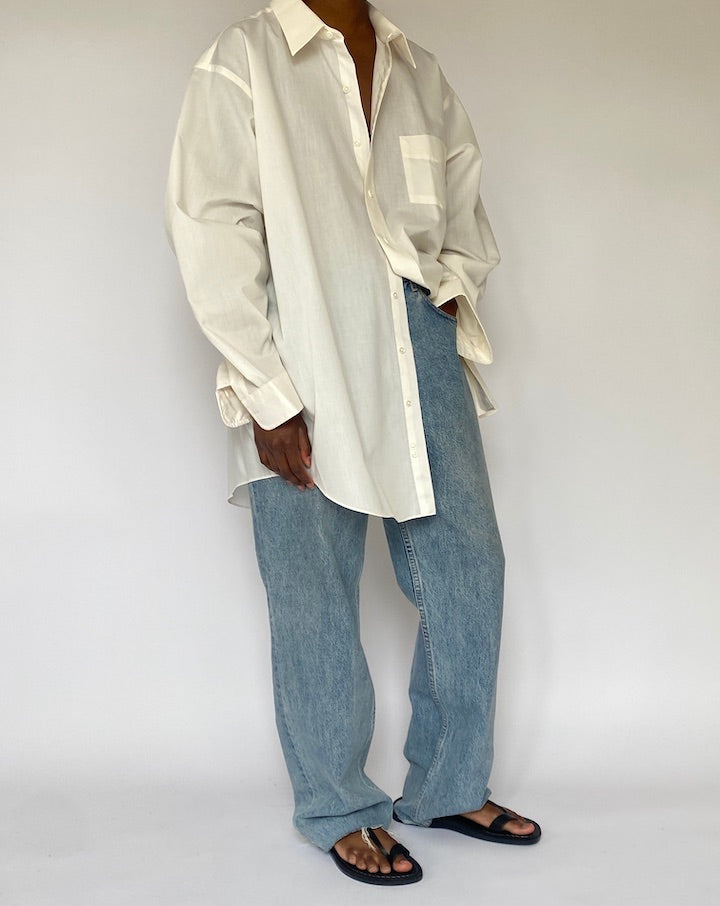 VINTAGE OVERSIZED CREAM SHIRT 5045