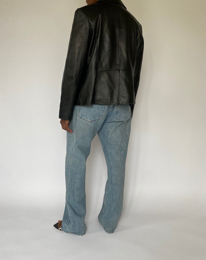 VINTAGE BLACK LEATHER JACKET 5030