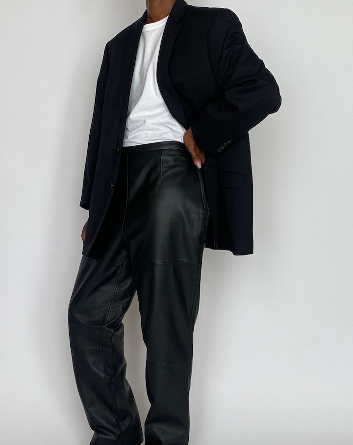 VINTAGE BLACK WOOL BLAZER 5123