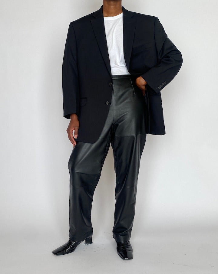 VINTAGE BLACK WOOL BLAZER 5123