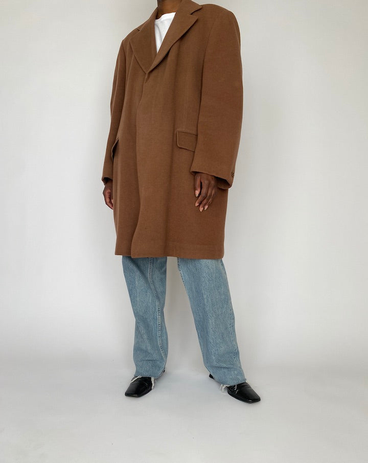 VINTAGE BROWN CASHMERE COAT 4740