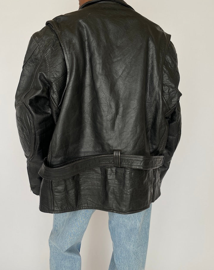 VINTAGE BLACK LEATHER JACKET 4967