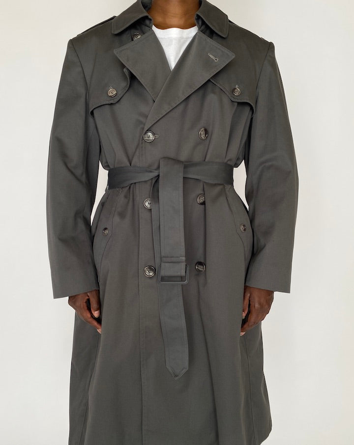 Vintage Long Grey Trench Coat 4460