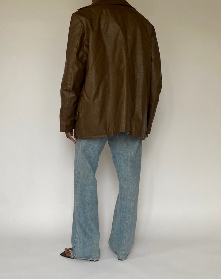 VINTAGE BROWN LEATHER JACKET 5022