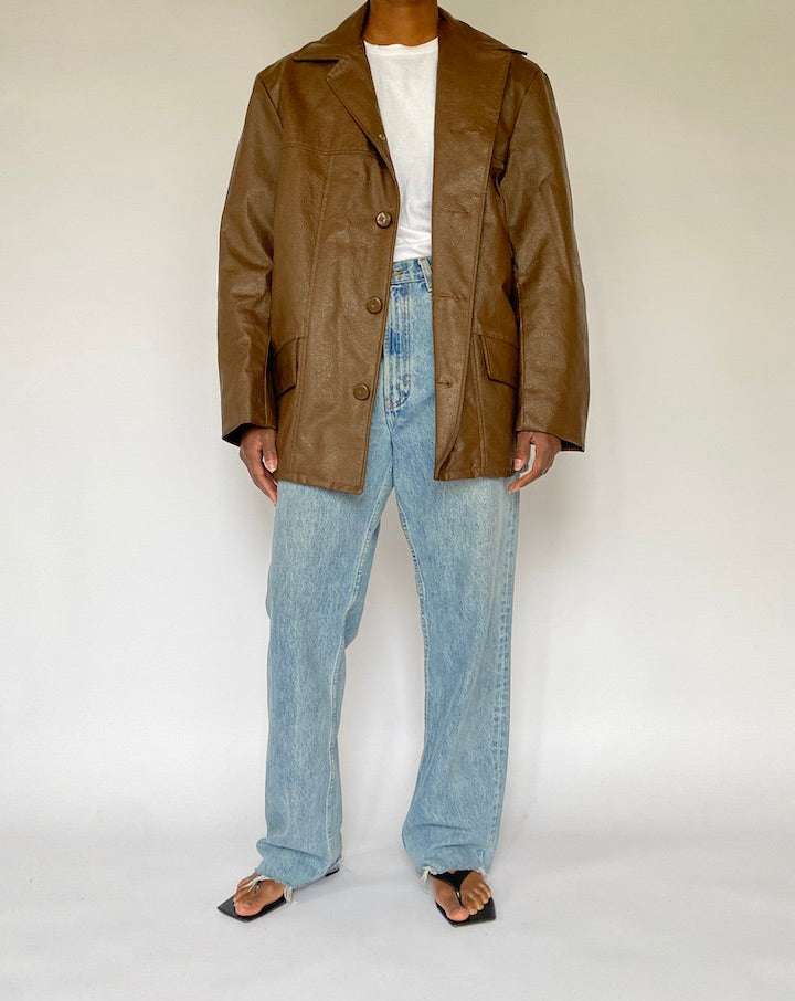 VINTAGE BROWN LEATHER JACKET 5022