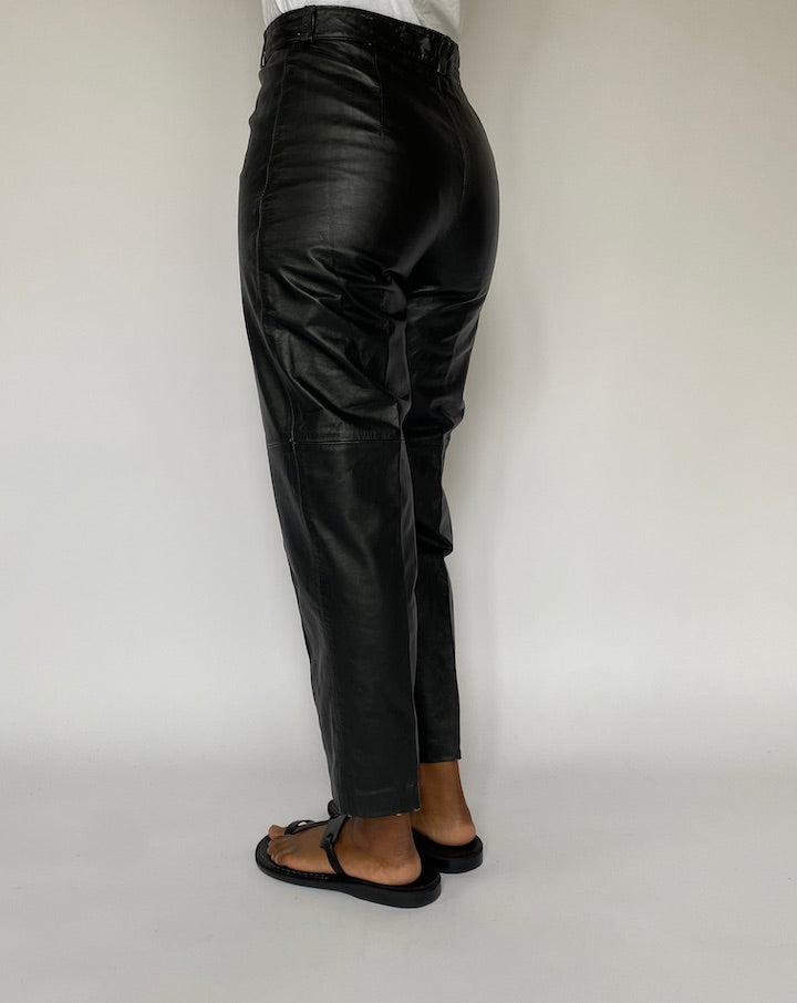 Vintage Black Leather Pants 5090