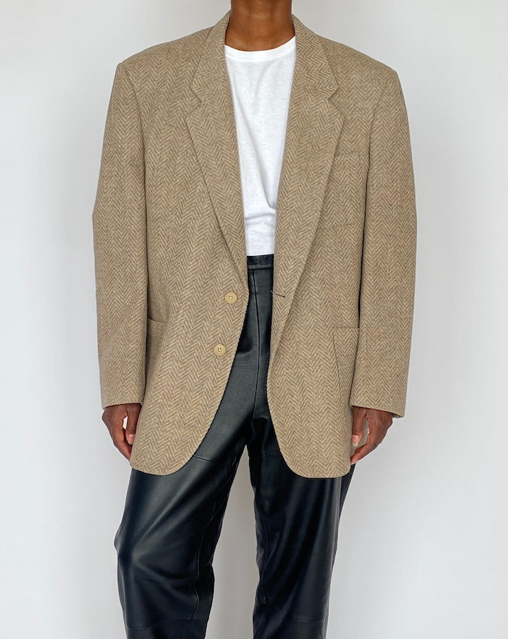 VINTAGE CHRISTIAN DIOR HERRINGBONE BLAZER 5111