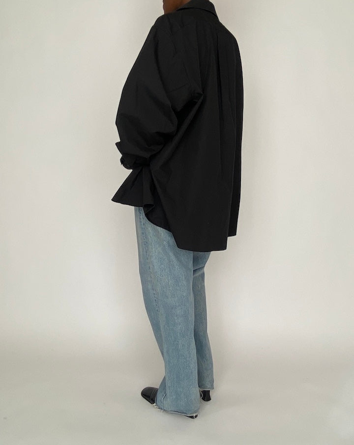 VINTAGE OVERSIZED BLACK SHIRT 4594