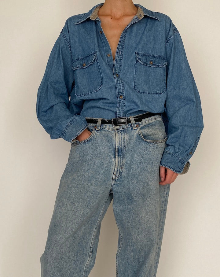 Vintage Oversized Denim Shirt 5258