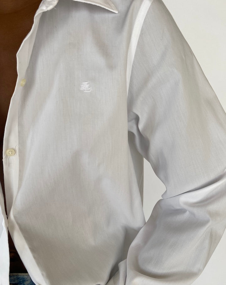 VINTAGE WHITE RALPH LAUREN SHIRT 5108