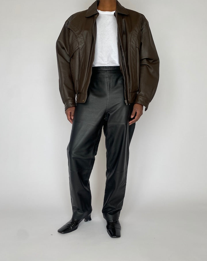 VINTAGE BROWN LEATHER JACKET 4884