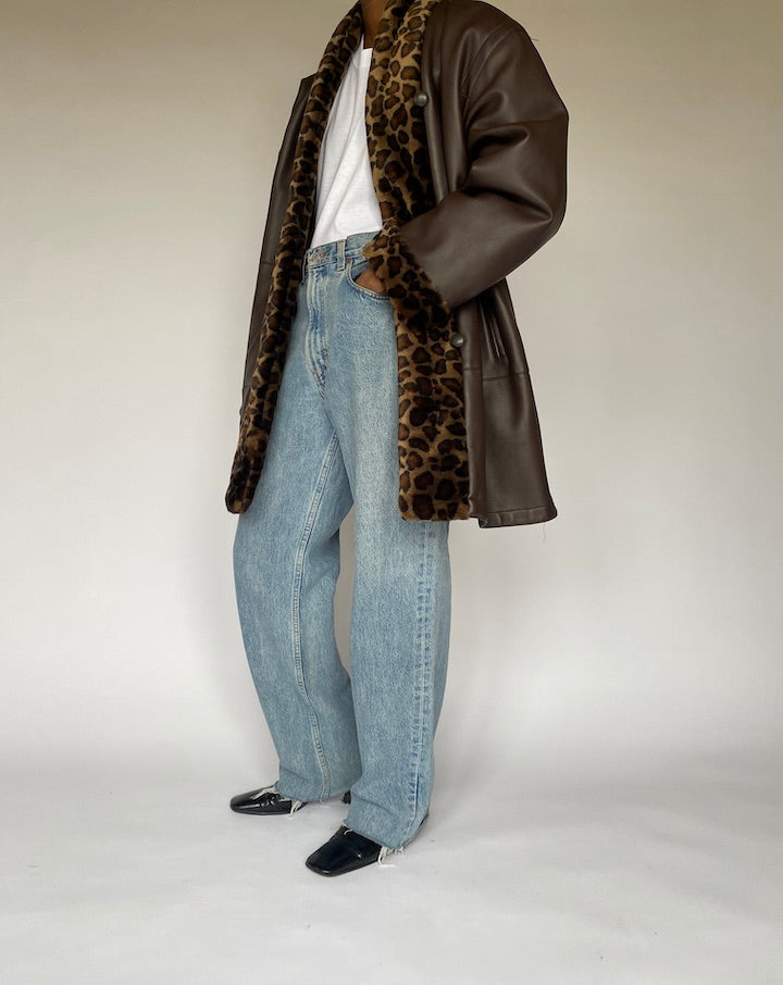 VINTAGE BROWN LEATHER JACKET 4911