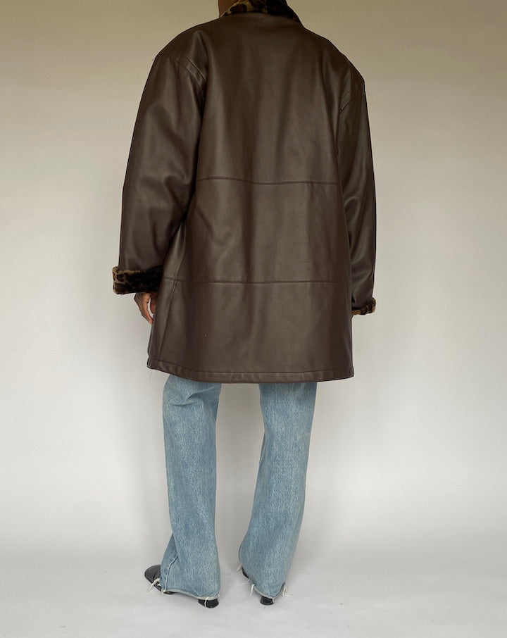 VINTAGE BROWN LEATHER JACKET 4911