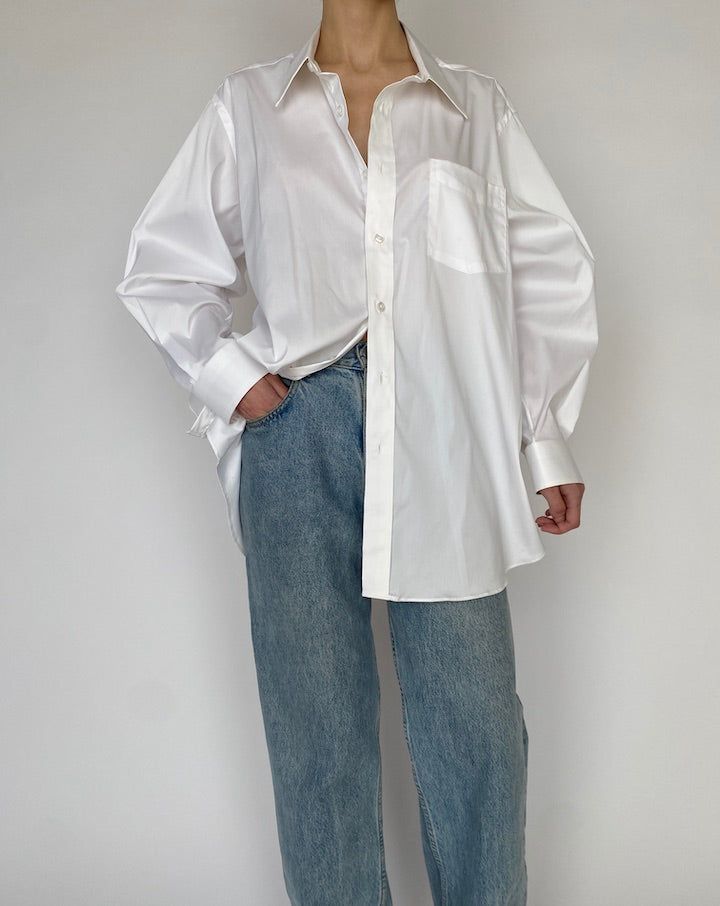 VINTAGE WHITE OVERSIZED SHIRT 4242