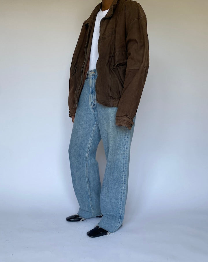 VINTAGE BROWN LEATHER JACKET 4953