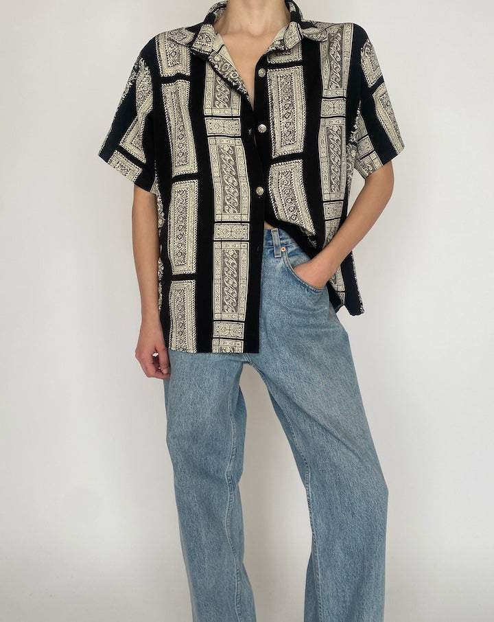 VINTAGE SHORT SLEEVE BLOUSE 4717