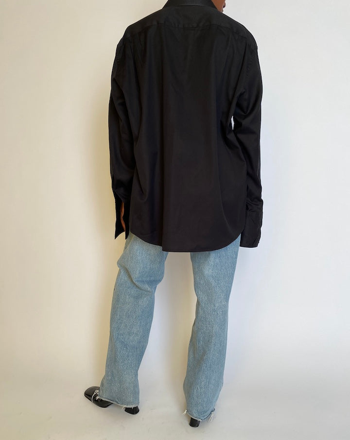 VINTAGE OVERSIZED BLACK HUGO BOSS SHIRT 4471