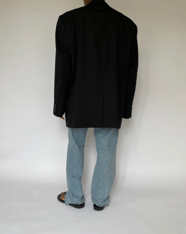 VINTAGE BLACK RALPH LAUREN BLAZER IN WOOL 5063