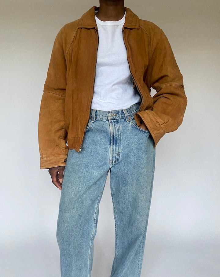 VINTAGE BROWN LEATHER JACKET 4875