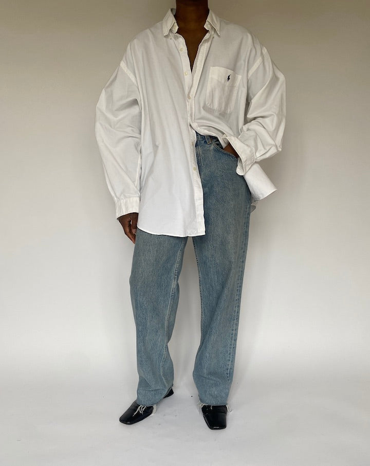 VINTAGE WHITE RALPH LAUREN SHIRT 4768