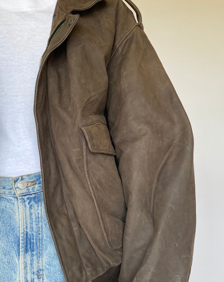 VINTAGE BROWN LEATHER JACKET 4974